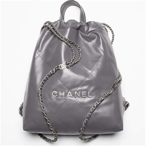 chanel two tone backpack|Chanel 22 backpack, Calfskin & silver.